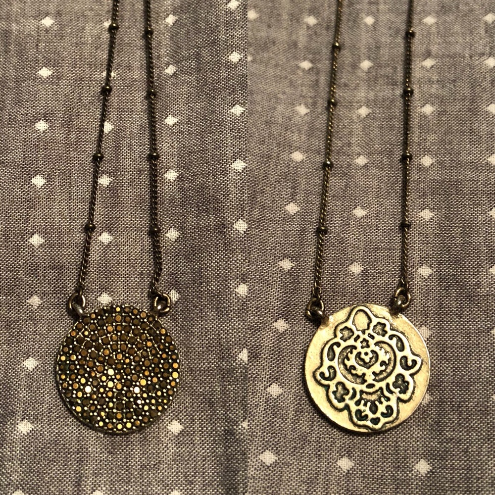 Double Sided Lucky Brand Coin Pendent Necklace
